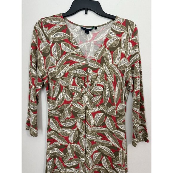Boden Women's Jersey Knit Twist Front Leaf Design Size 12R Casual, Career, Event - Picture 2 of 11